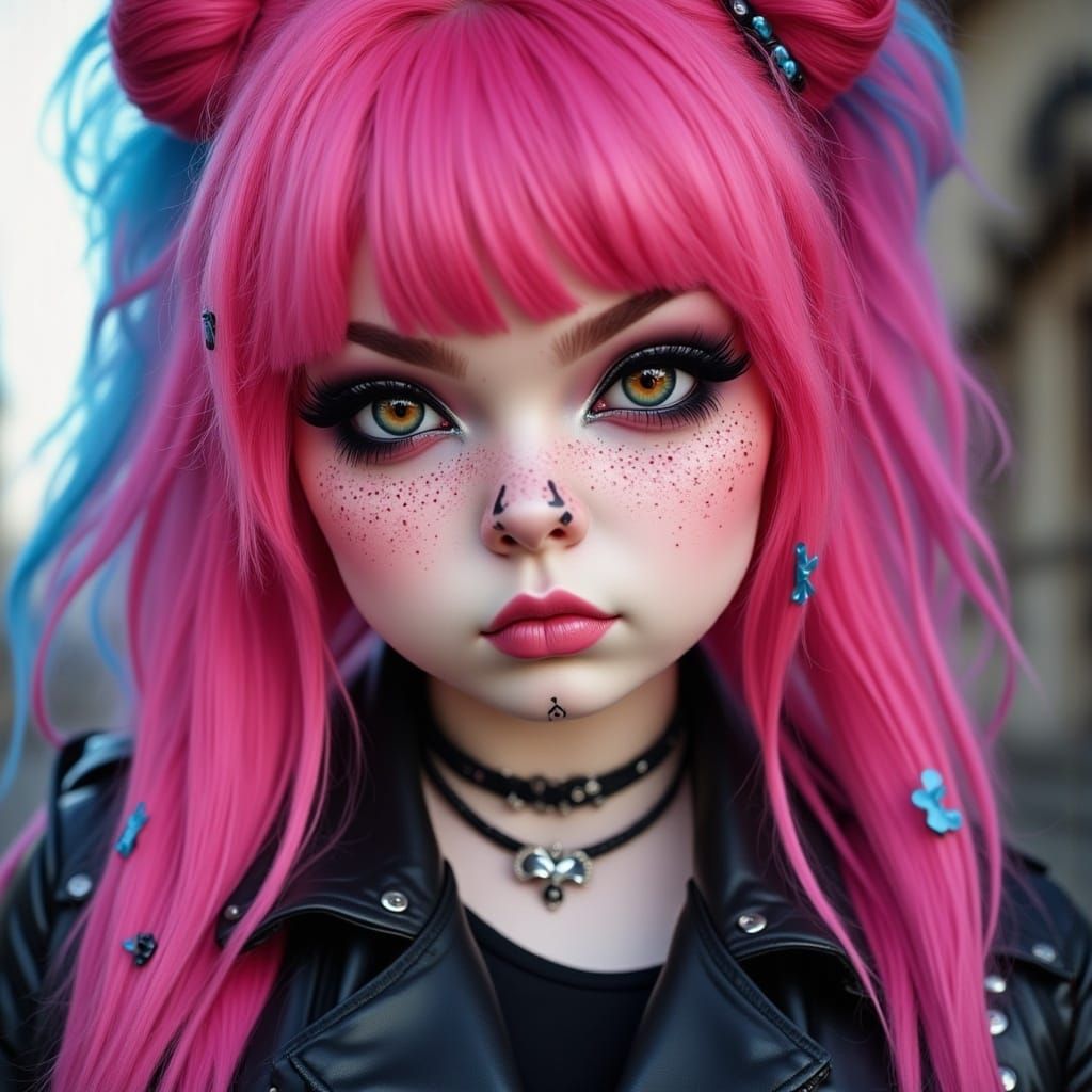 Cyberpunk Goth Princess in Ultrafine Detail