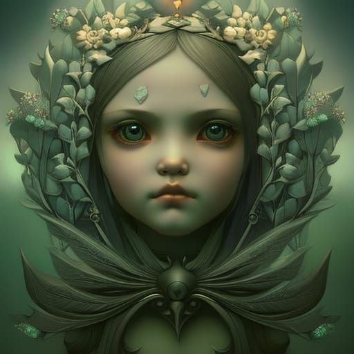 Pixie Baby Girl: A Detailed Fantasy Portrait