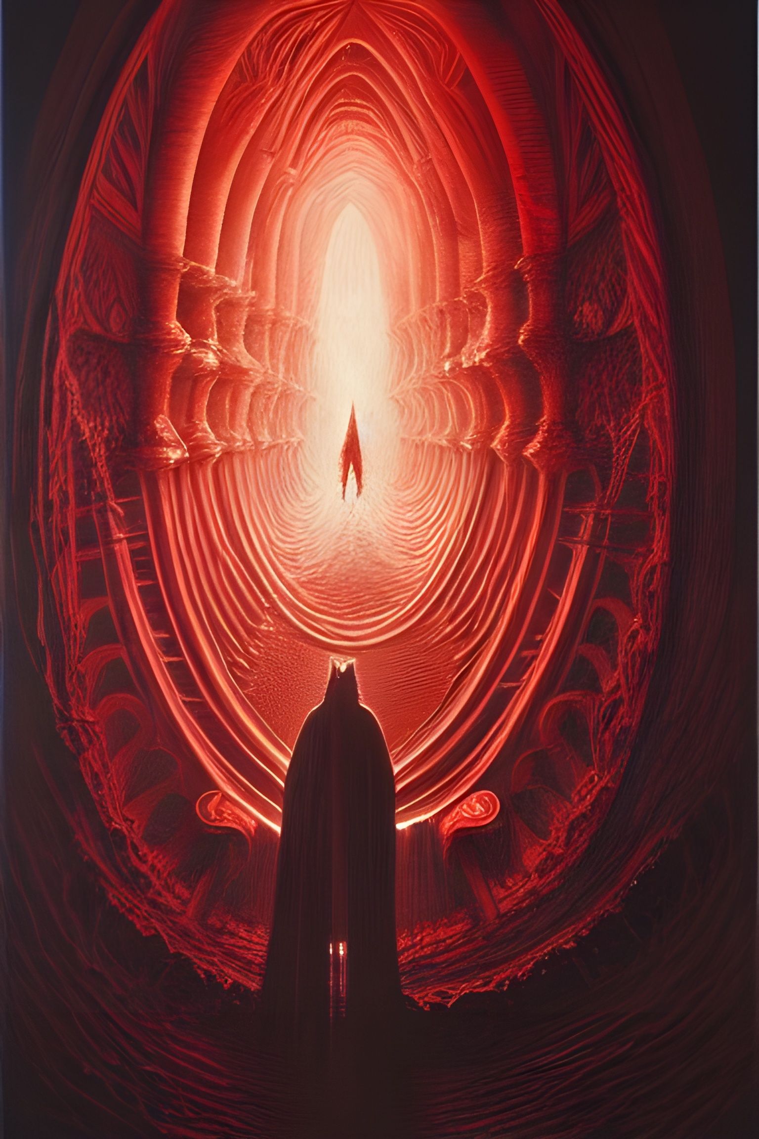 Priest of the Scarlet Blood in Action Painting Style