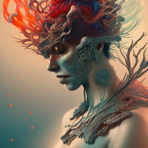 Dark Fantasy Warrior in Intricate Armor