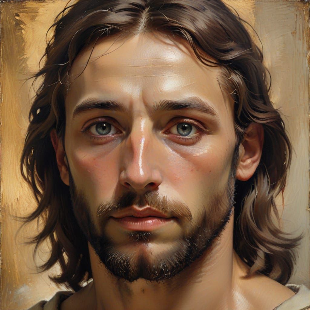 Jesus Portrait in Degas Impressionistic Style