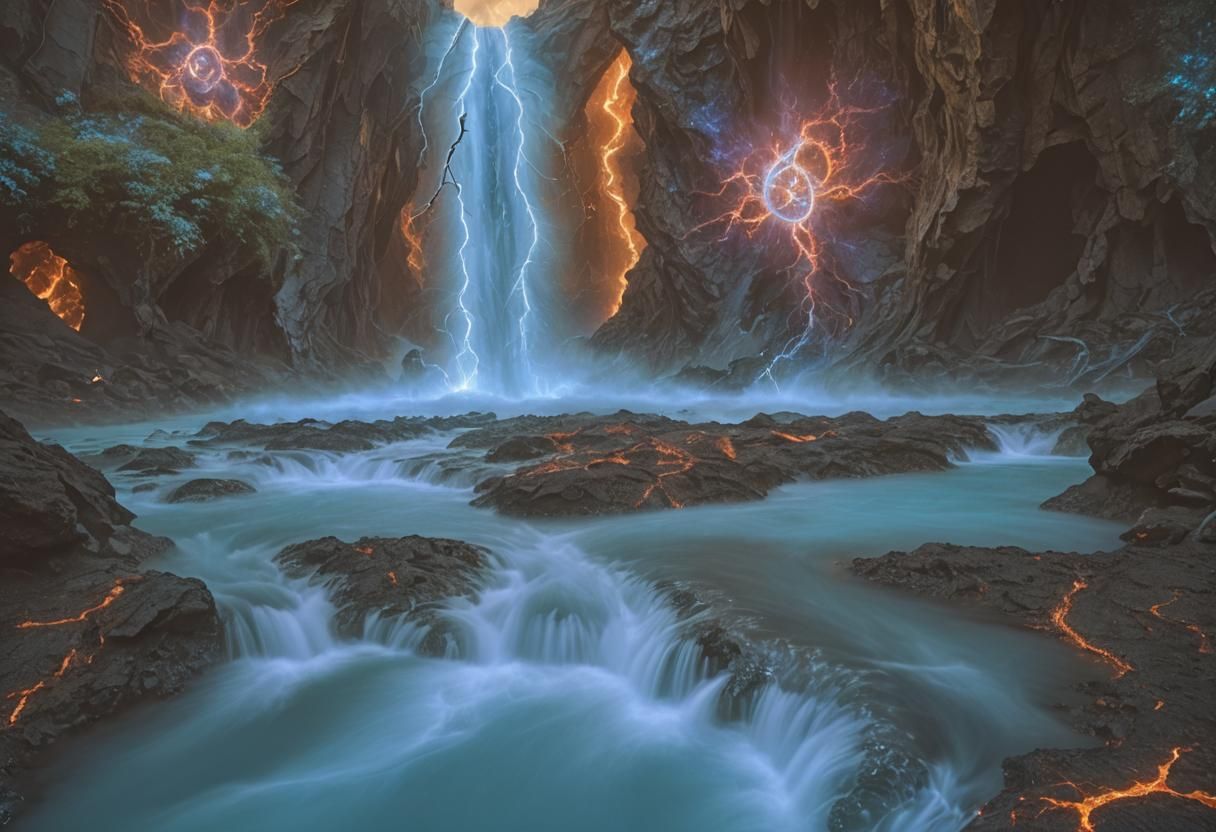 Lava Skinwalker in Electric, Runed Landscape