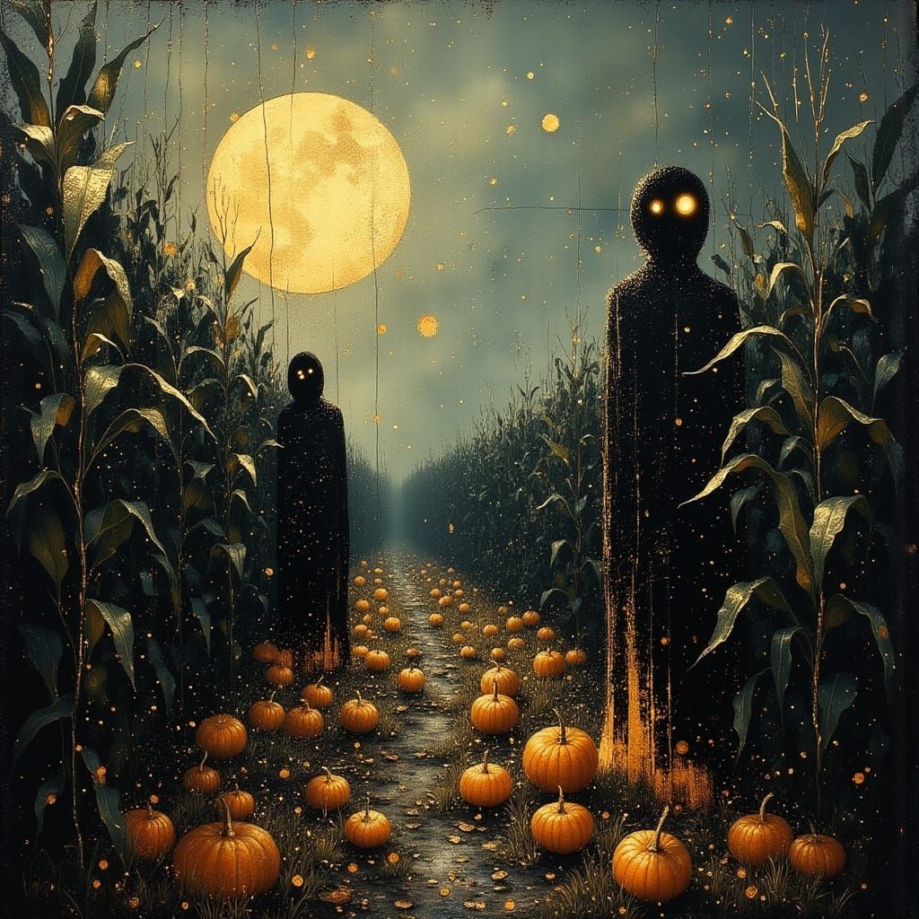 Haunted Corn Maze at Twilight: Halloween Harvest