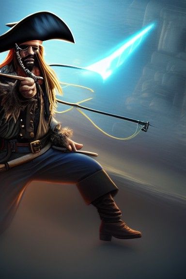 Sci-Fi Pirate Concept Art in 8k Resolution