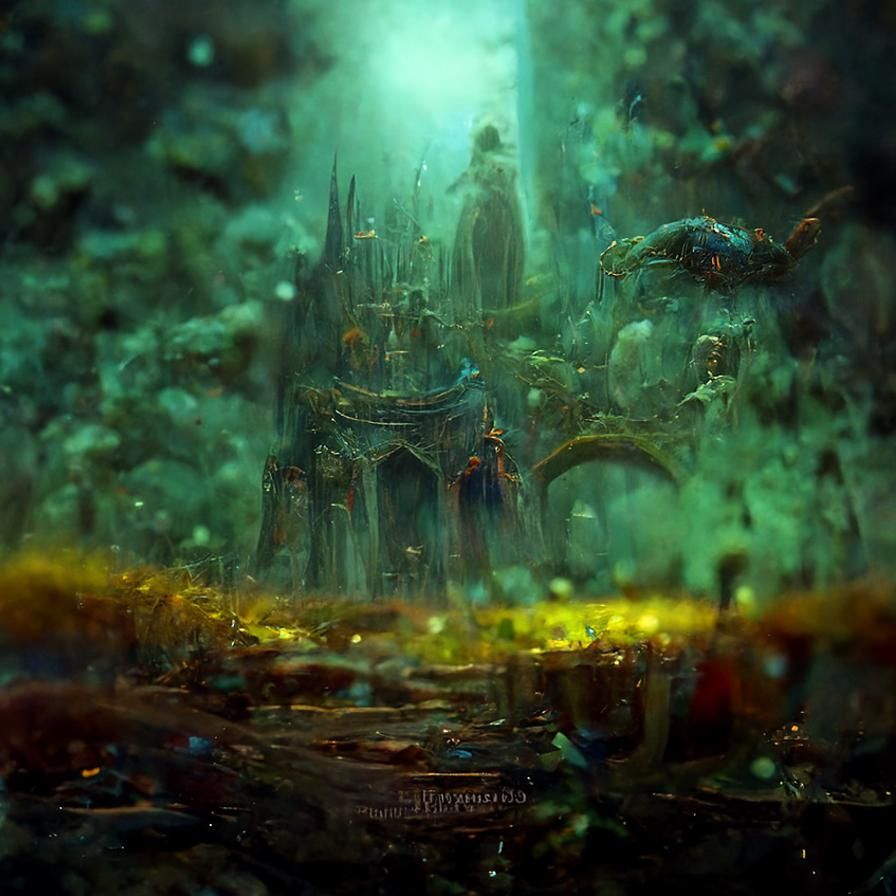 Hyperrealistic Glass Kingdom Digital Painting