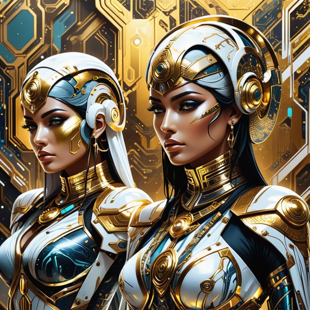 Futuristic Persian Androids in Sci-Fi Workshop