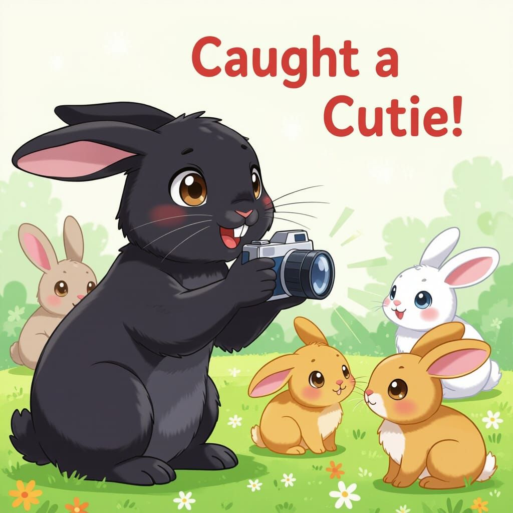Anime Rabbit Photographer Captures Cute Scene