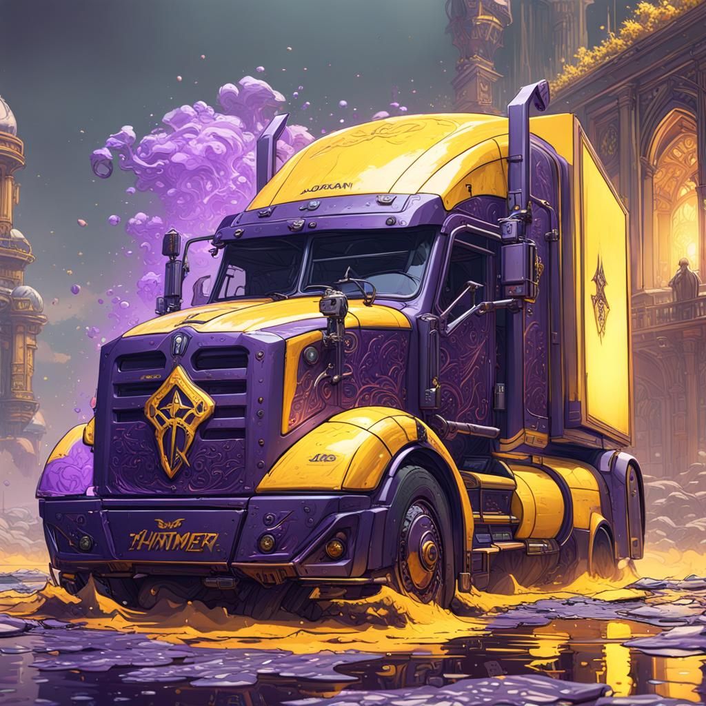 Fantasy Truck Concept Art in 8K Resolution