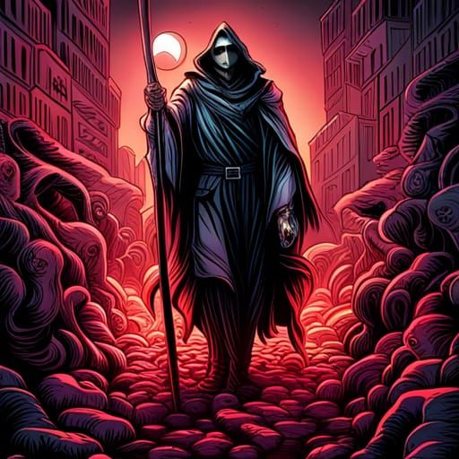 Grim Reaper in Gothic Horror Concept Art