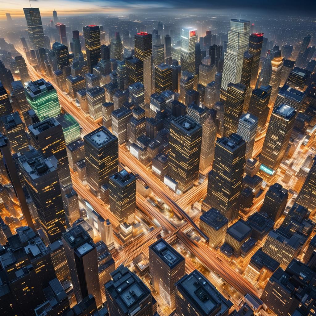 Bustling Cityscape at Rush Hour in Ultra-Photorealistic Styl...