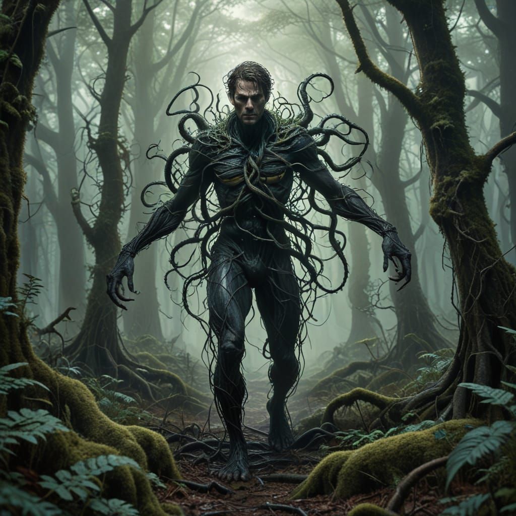 Eldritch Forest Ensnarls a Mysterious Traveler