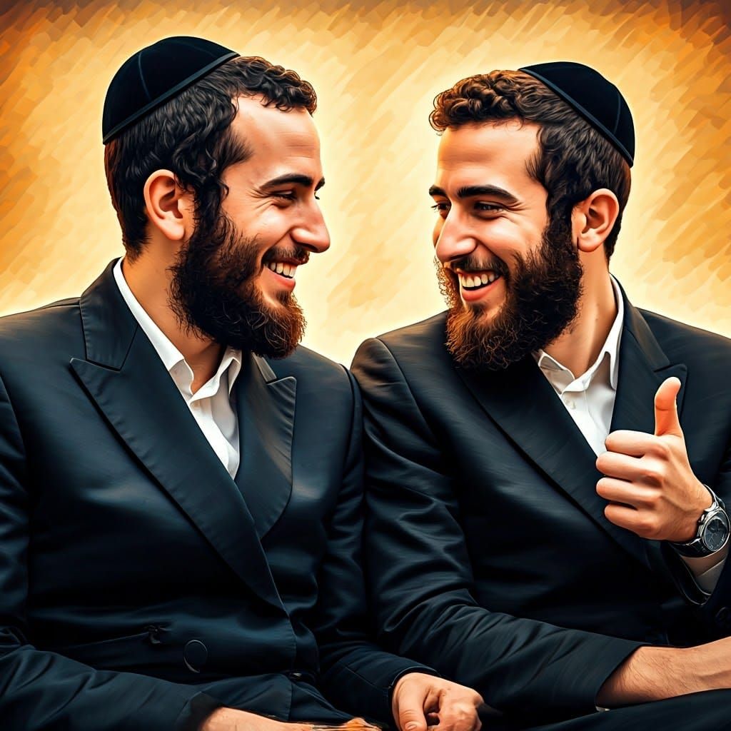 Hyperrealistic Portrait of Two Men in Traditional Attire