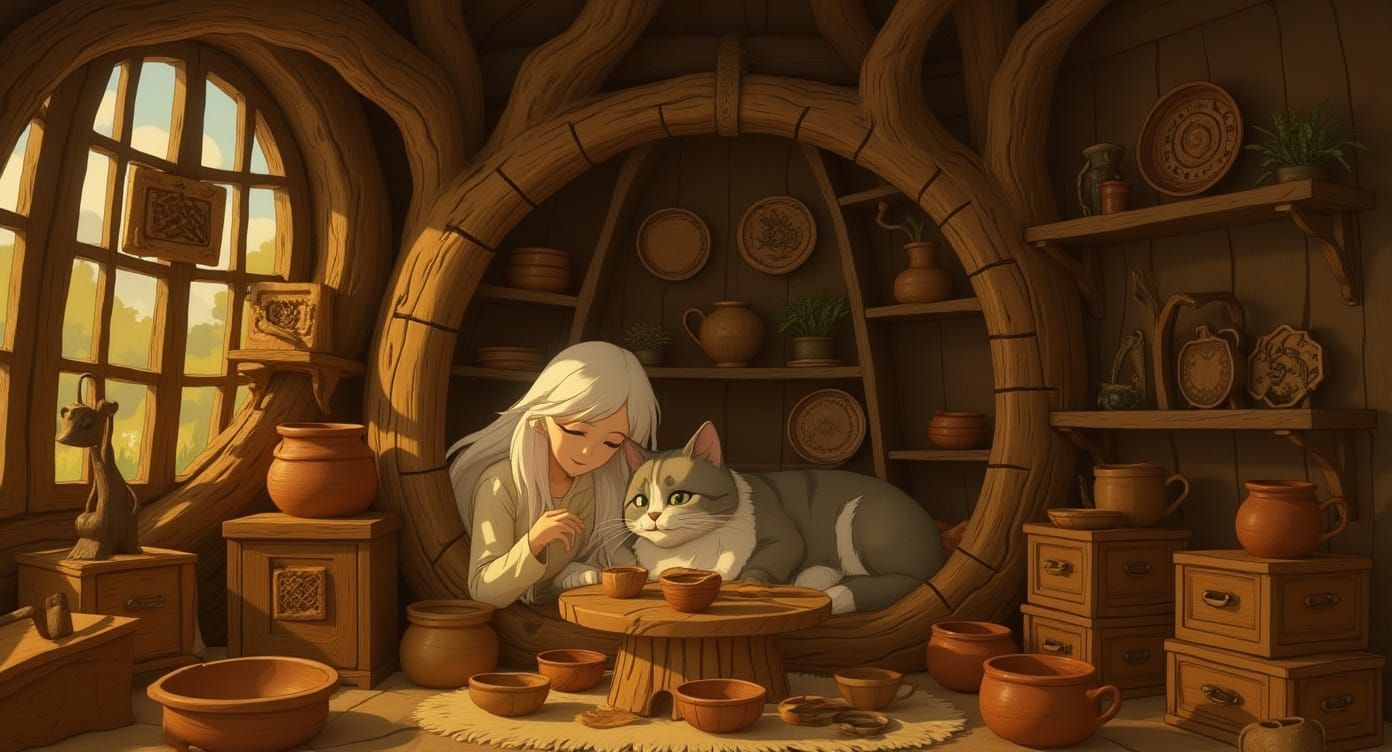 Cozy Treehouse Interior in Whimsical Style