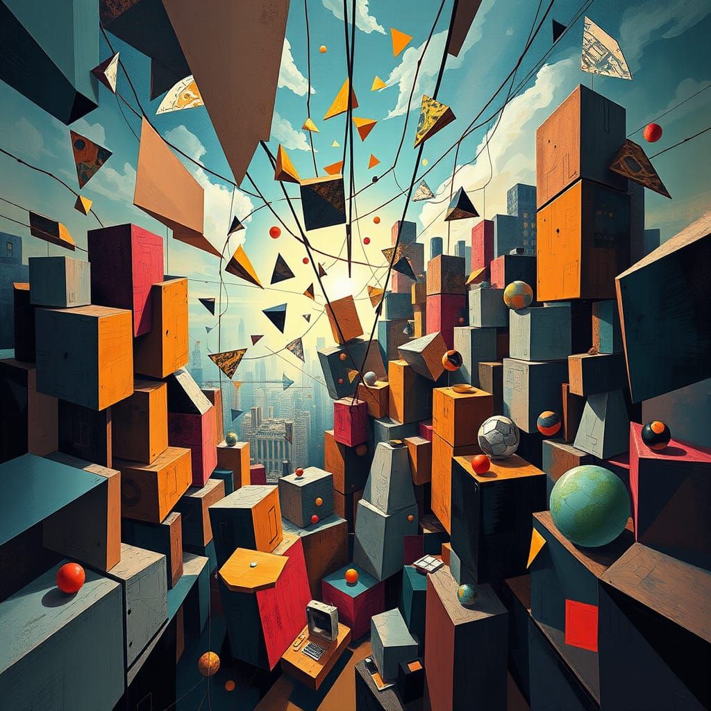 Neo-Cubist Fragmentation of Memories