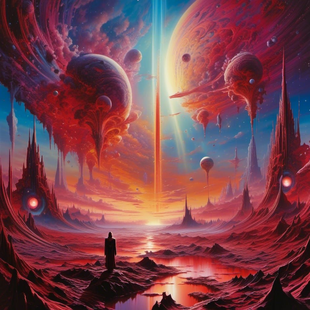 Surreal Landscape Inspired by Roger Dean's Art