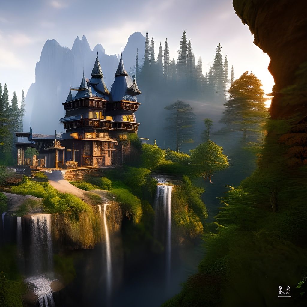 Fantasy Forest Castle Landscape in Unreal Engine