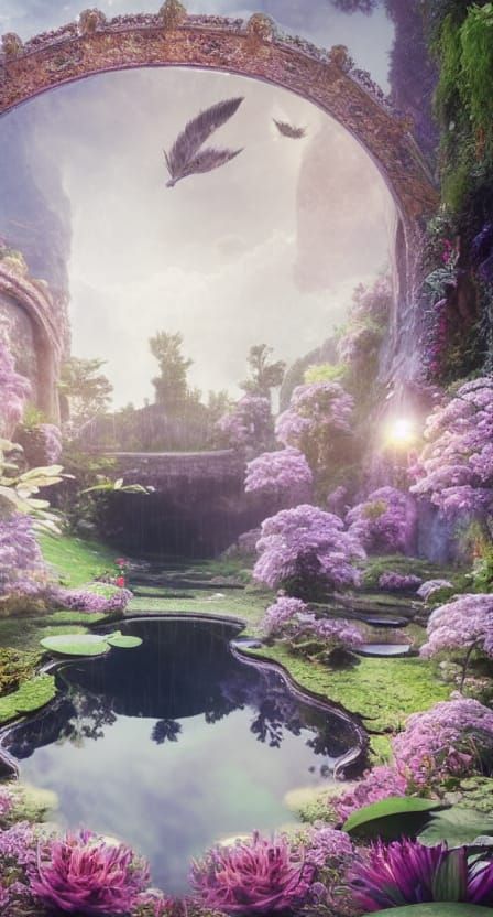 Pond Portal Reflects Another Universe