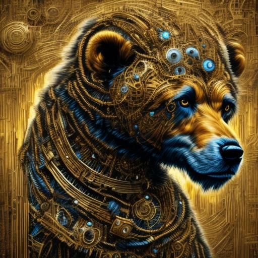 Steampunk Clockwork Teddy Bear in High Resolution