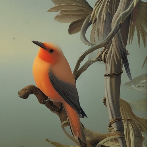 Surreal Birdsong Scene in Style of Bosch