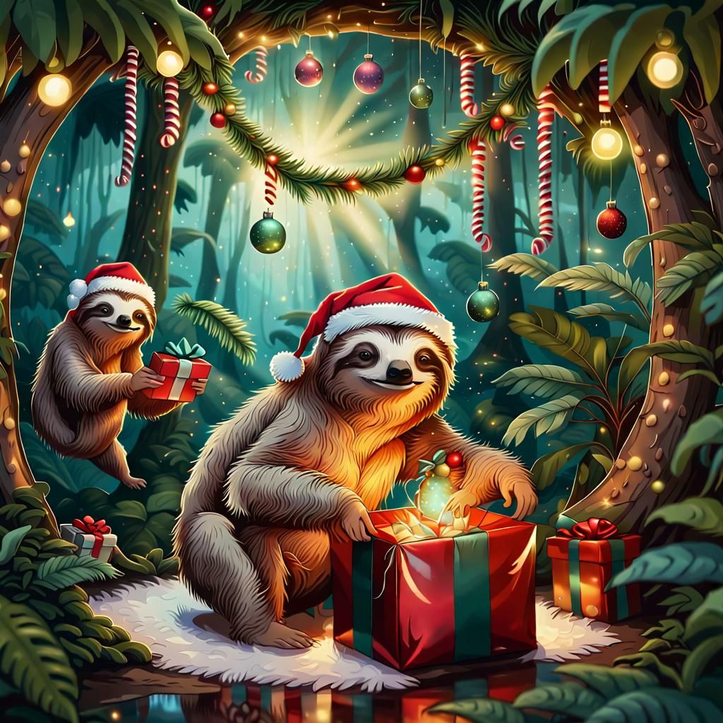 Sloth Christmas