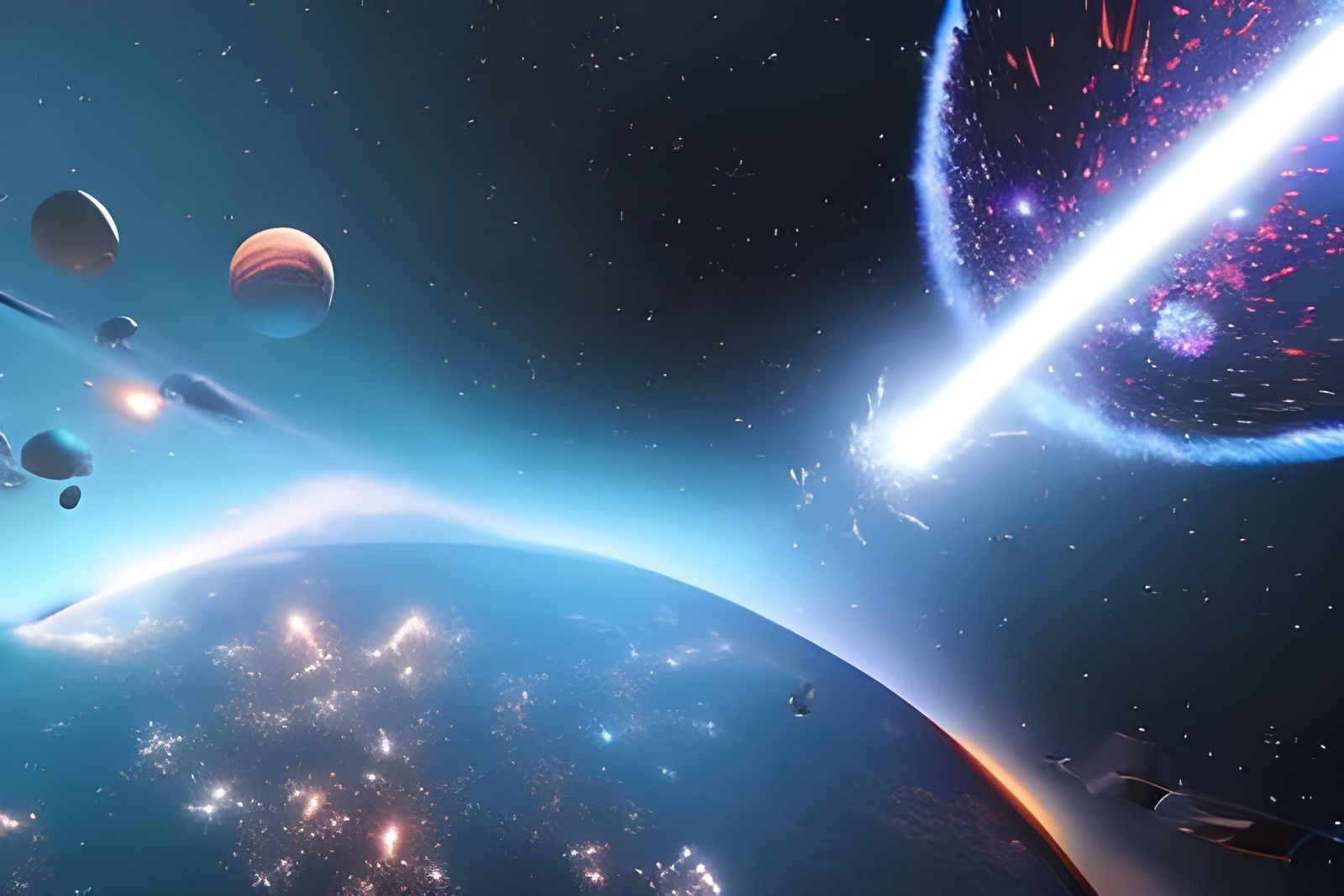 Violent Firework in the Orion belt.