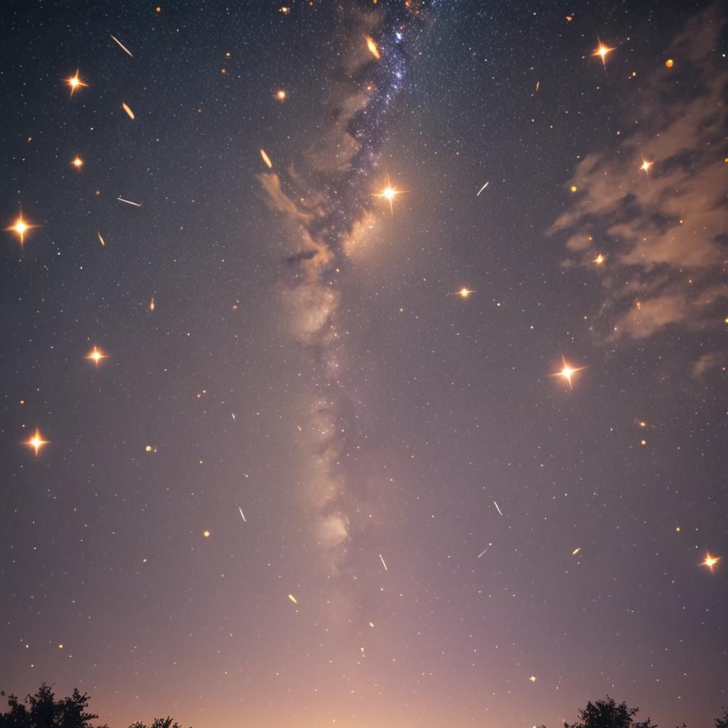 Magical Night Sky with Twinkling Stars