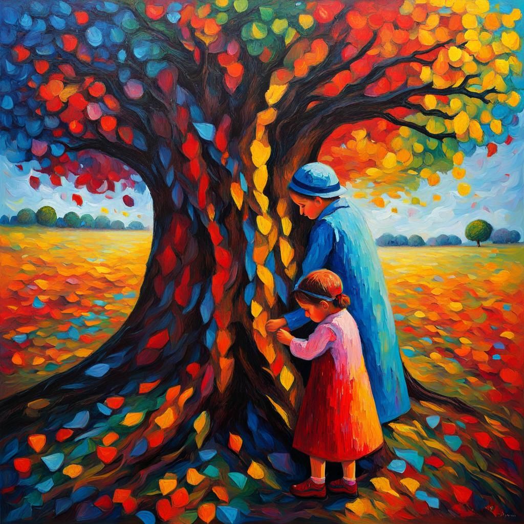 Expressionist Mother and Child: Anti-War Statement