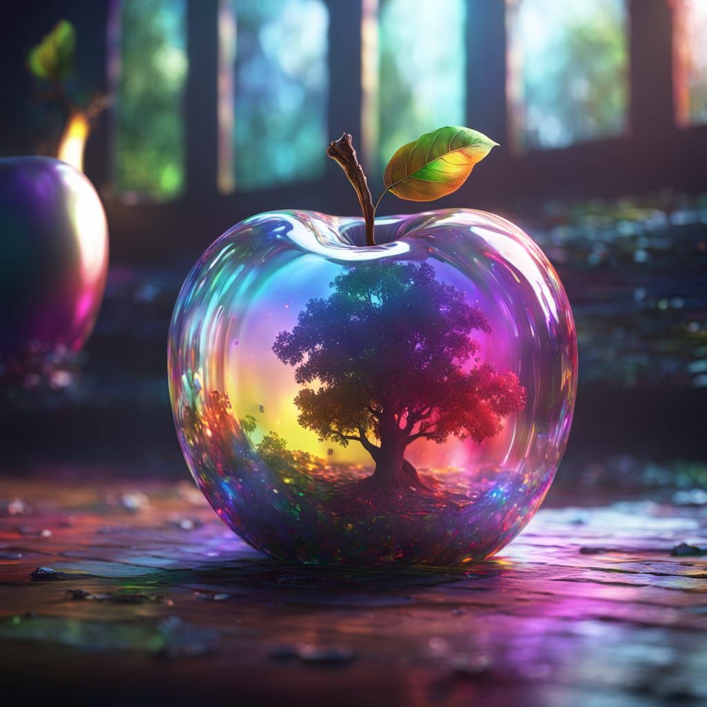 Fantastical Apple in Vibrant Colors