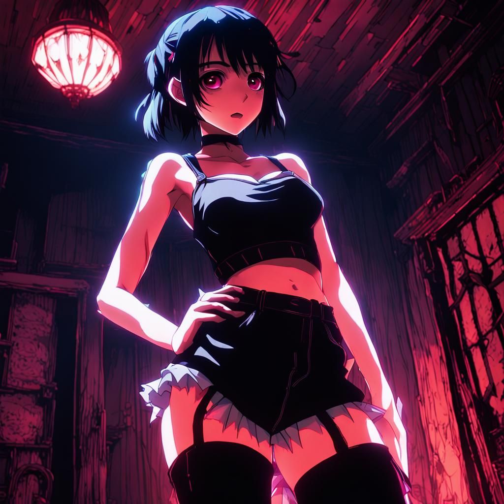 Anime Girl in Haunted House, Shonen Manga Style