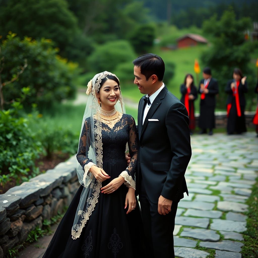 Minho Bride and Groom in Traditional Wedding Attire