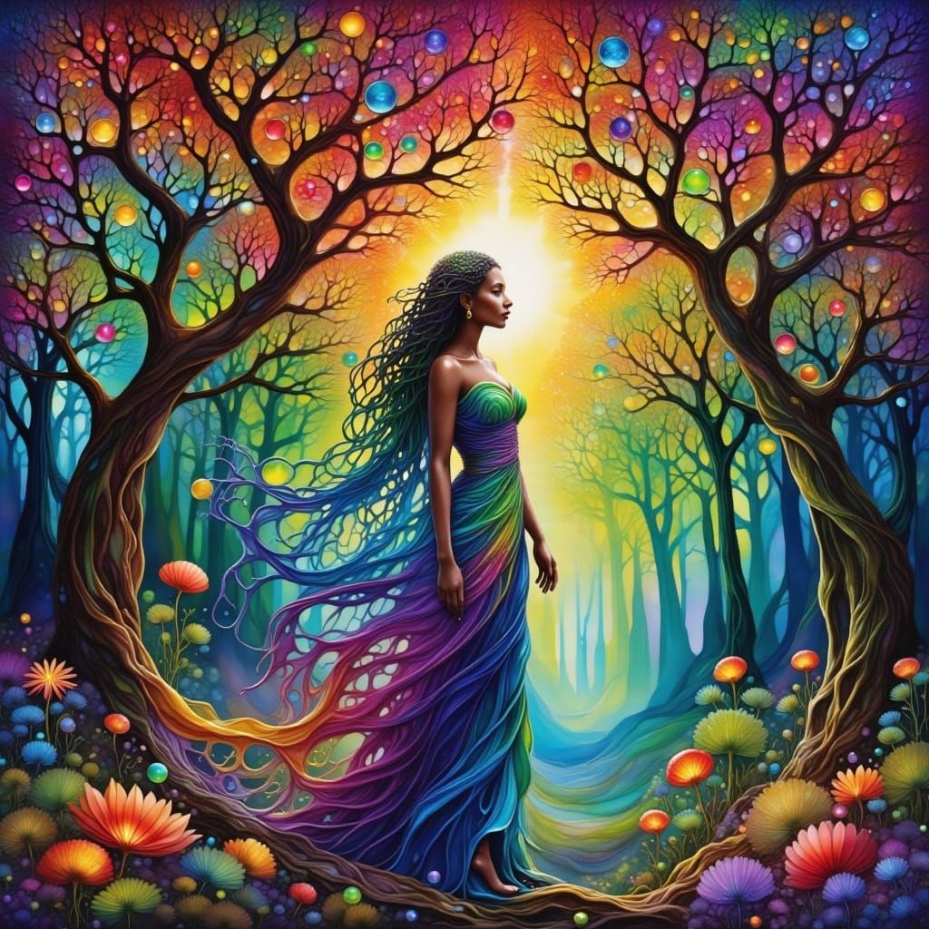 Gemstone Trees Surround the Light Bringer