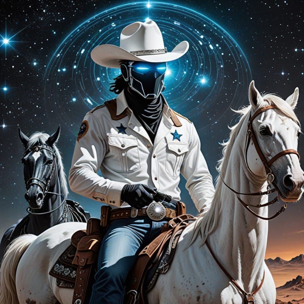Alien Cowboys Riding Interstellar Stallions