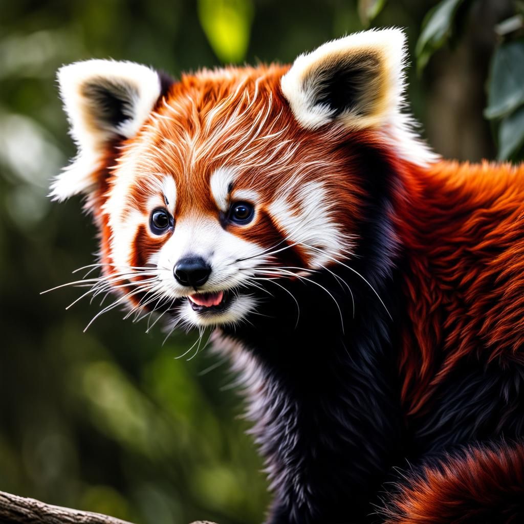 Hyperrealistic Baby Red Panda in Cinematic Style