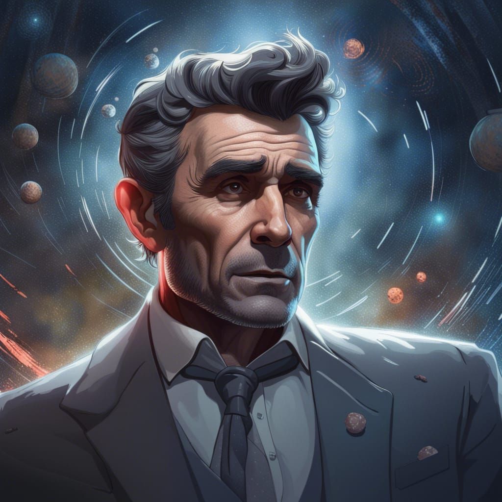 Rod Serling's Space-Time Journey: Hyperdetailed Portrait