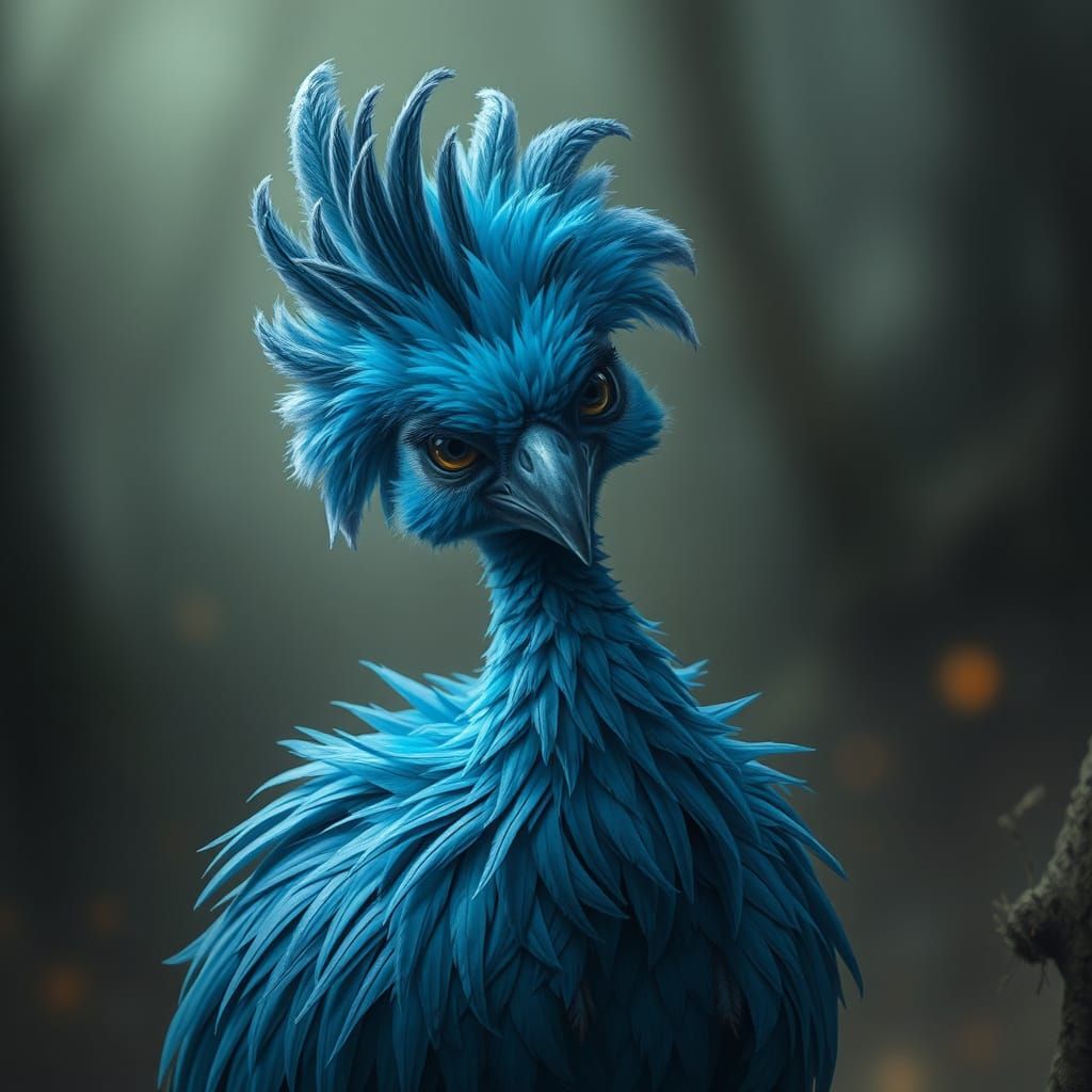 Electric Blue Temtem in Mystical Ambiance