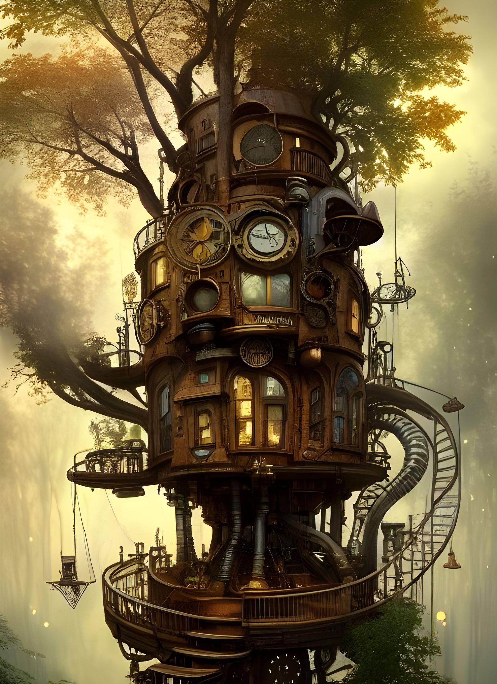 Steampunk treehouse