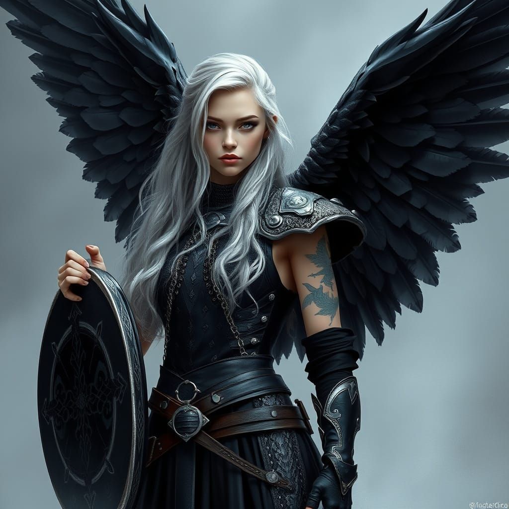 Norse Warrior Princess Radiant in Moonlit Armor