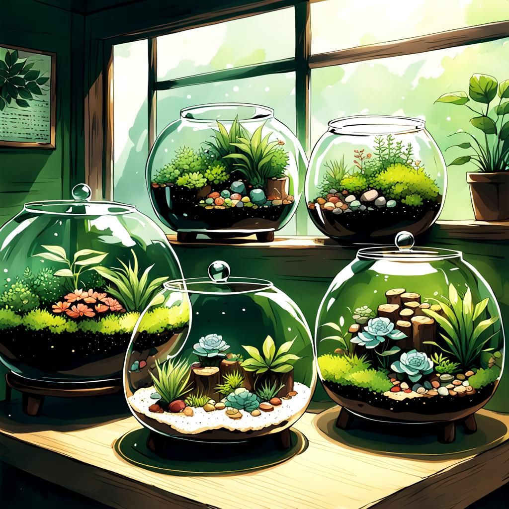 Terrariums in Anime Style, Japanese Manga