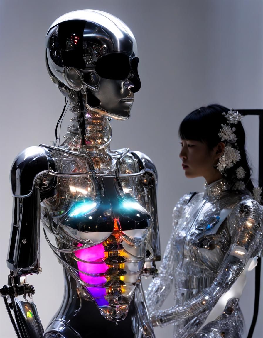 IDAHOBIT Cyborg with Titanium Skeleton and Screen Face