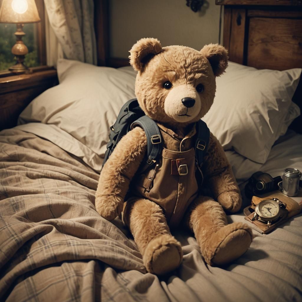 Teddy Bear Adventures and Bedtime: A Cozy AI Scene