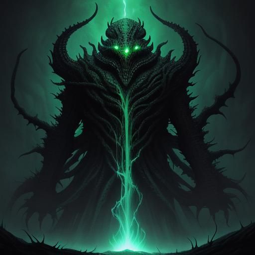 Cosmic Horror Rises from Tartarus: Bioluminescent Monster