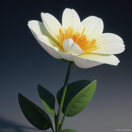 Full Flower Blossom in 3D Digital Art