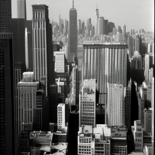 Another Vintage-Inspired Skyline Scene