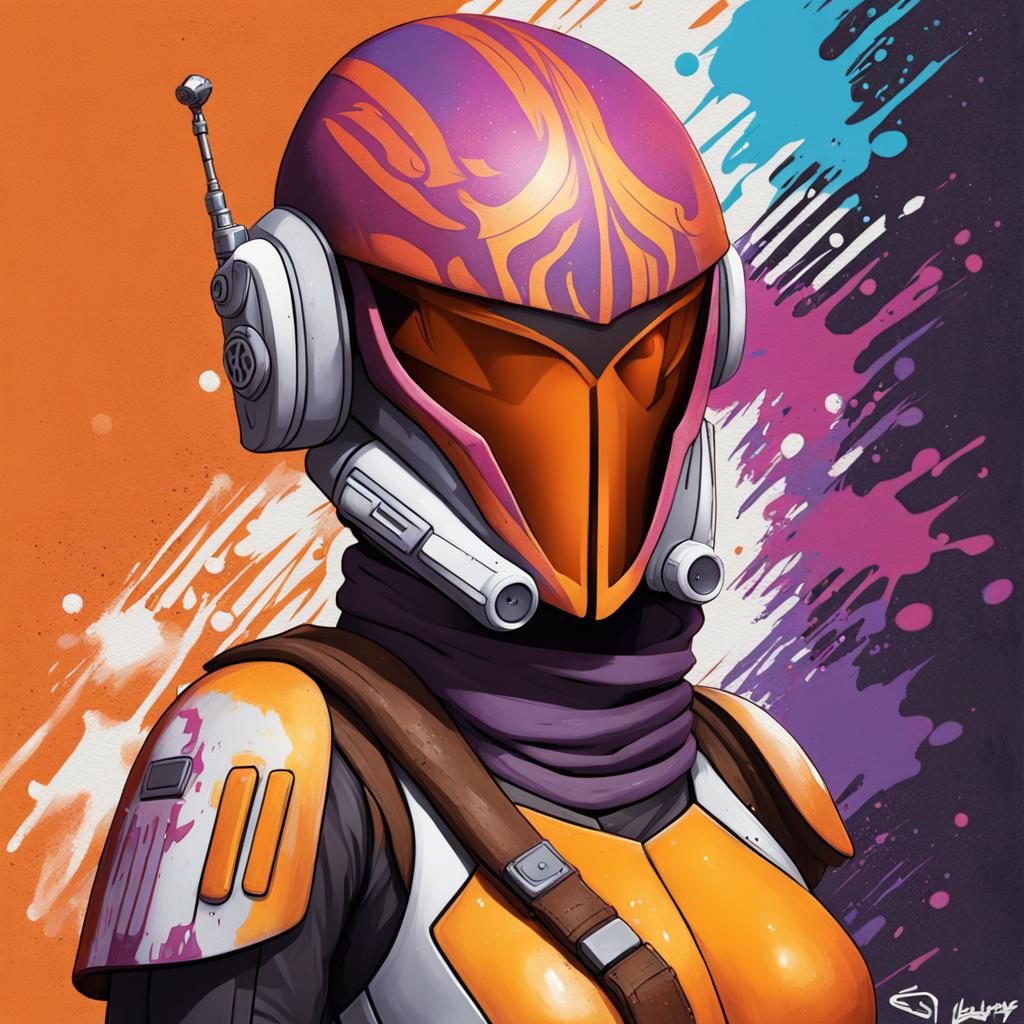 Sabine Wren Phoenix Squadron in Graffiti Art
