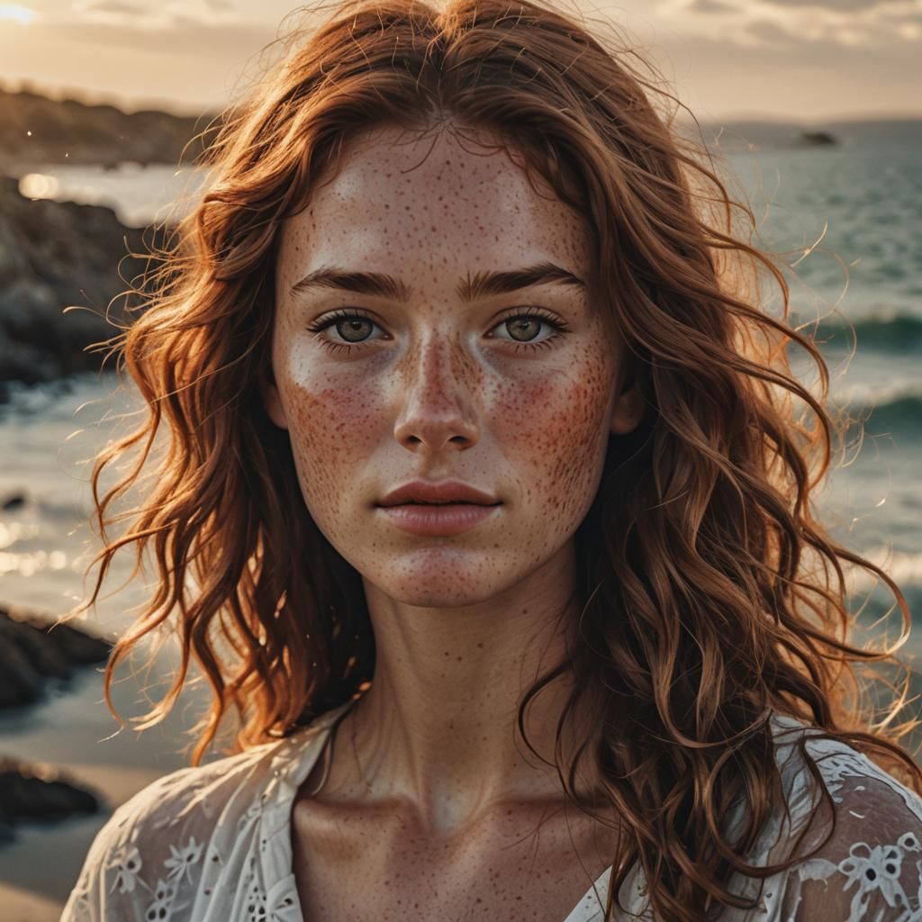 Craft a photo-realistic portrait highlighting the natural be...
