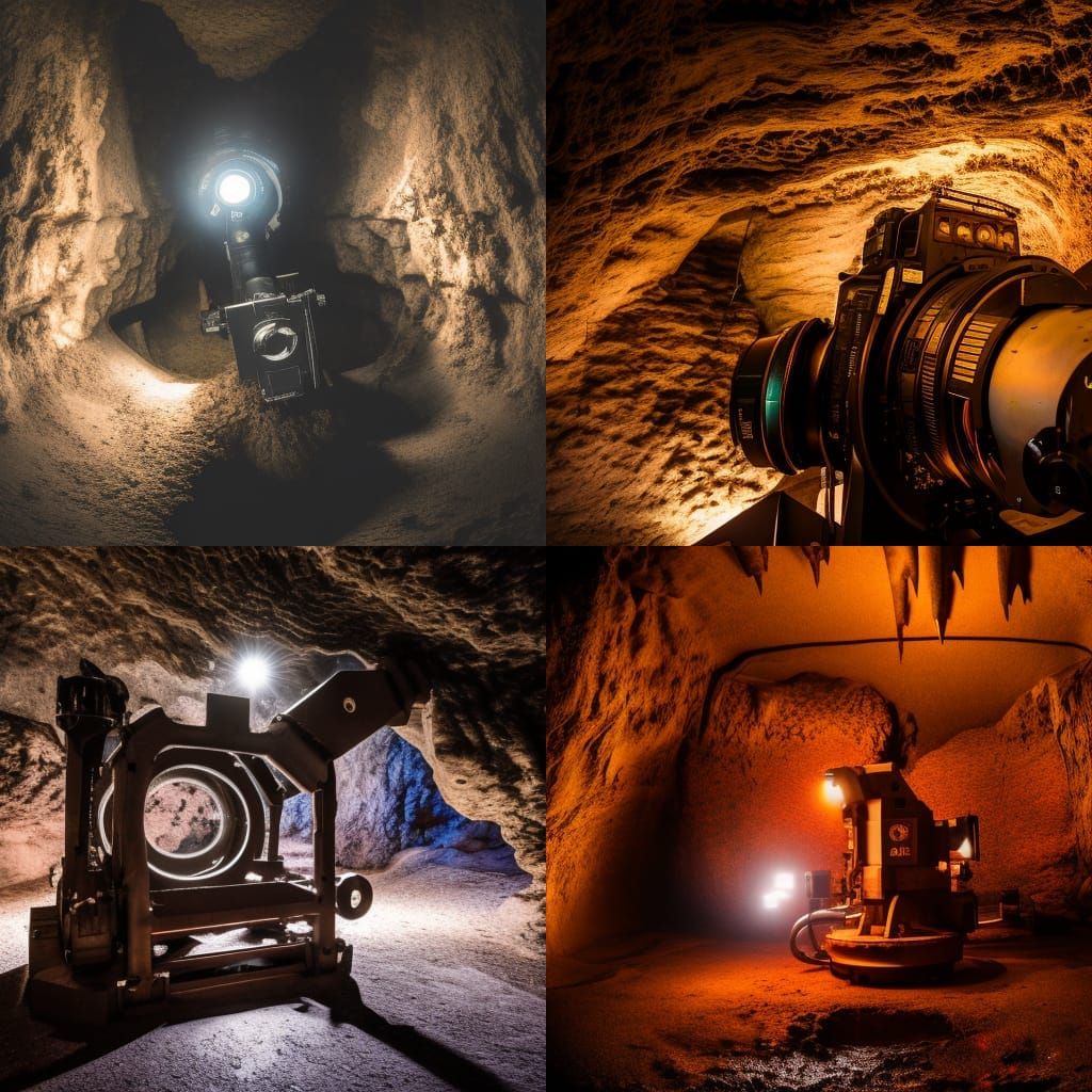 Demonic Machine Hidden in Cave: Professional Photography
