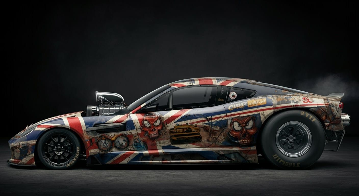 Retro-Futuristic British Dragster Concept Car