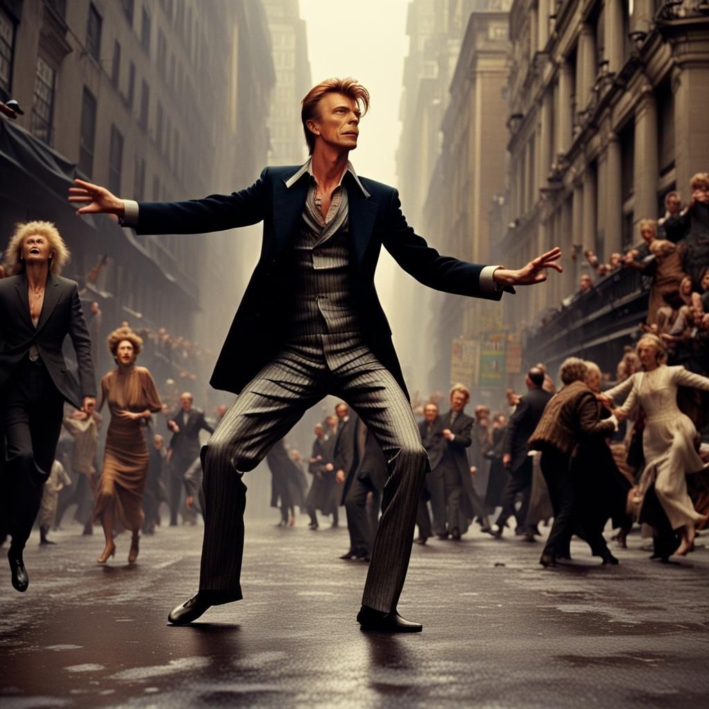 David Bowie Dances Happily on Wall Street