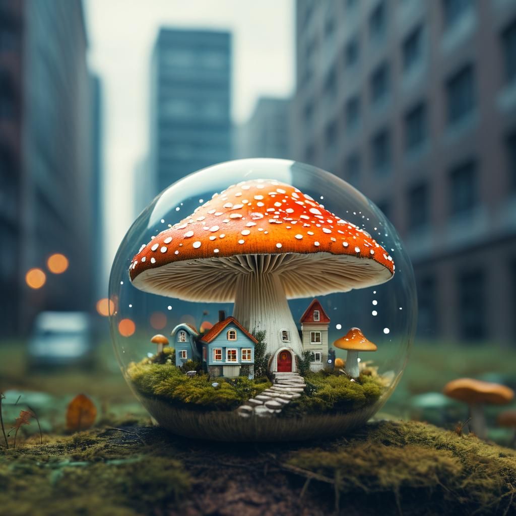 Magical Mushroom City: An AI-Generated Fantasy
