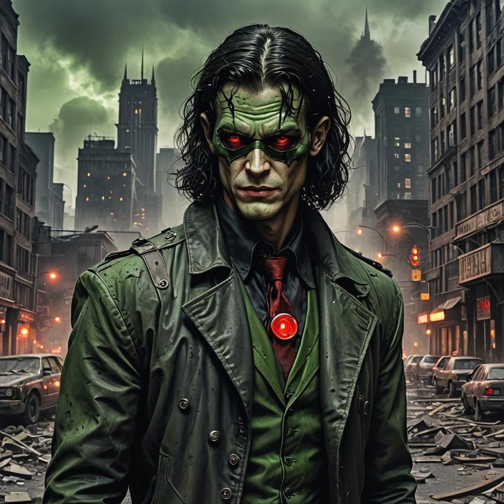Post-Apocalyptic Riddler in Gotham City